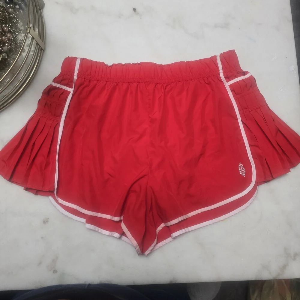 FP Movement by Free People Red Athletic Pleated Skort with White Trim - Picture 5 of 8